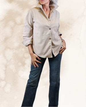 Chaqueta Antelina Página Inicio Web AnuSska Moda.