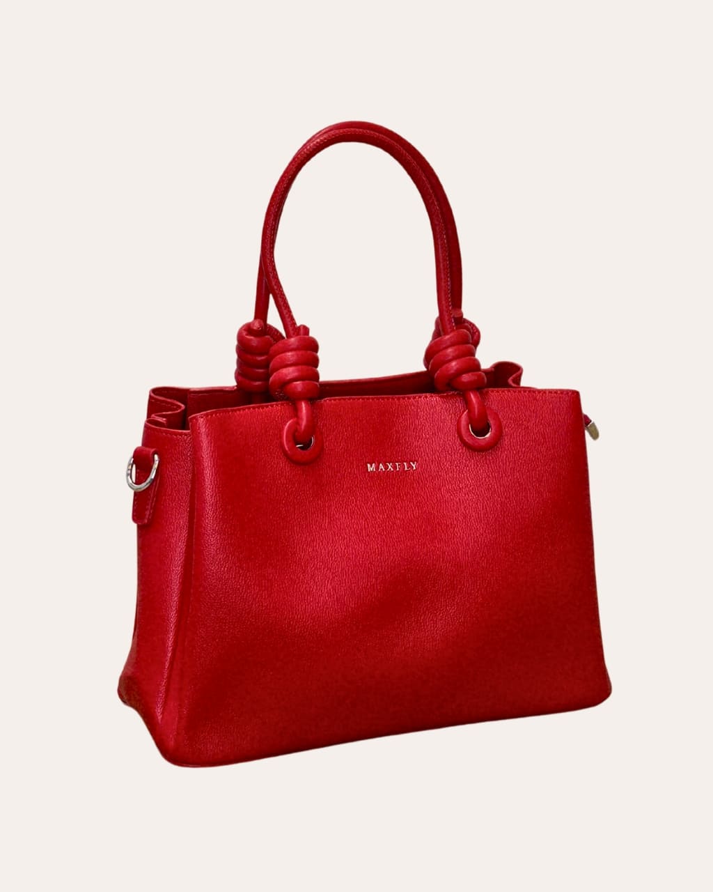 Bolso pequeño detalle nudos, en color rojo, para otoño/invierno, en AnuSska Moda.