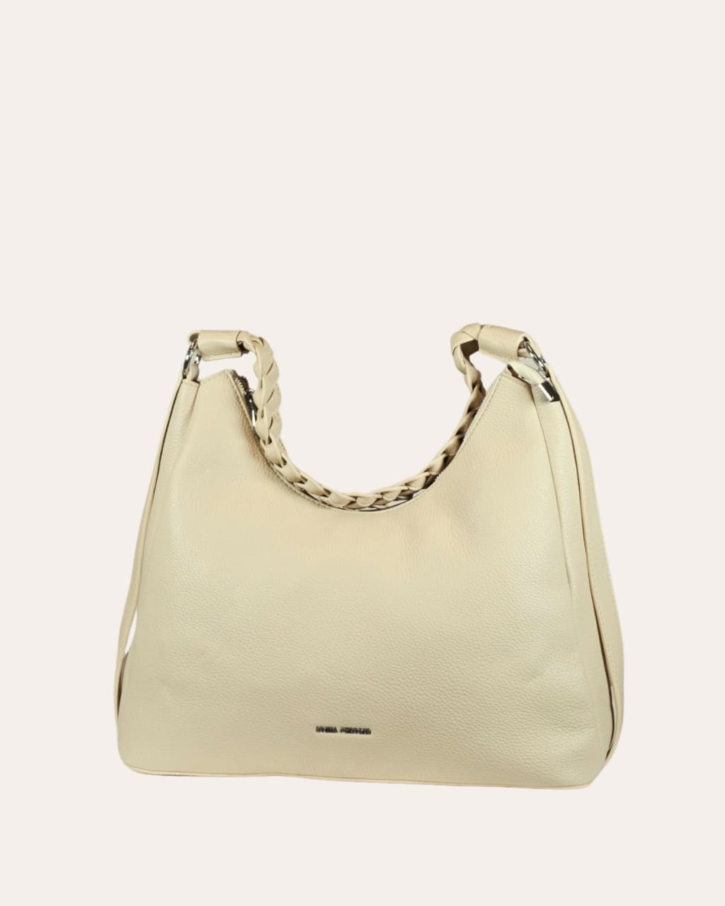 Bolso media luna, tira trenzada, en color amarillo, para primavera-verano, en AnuSska Moda.